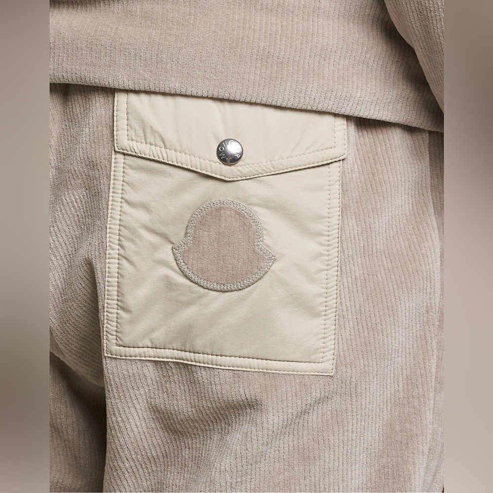 Moncler Corduroy Drawstring Trousers Light Beige - Picture 3 of 16